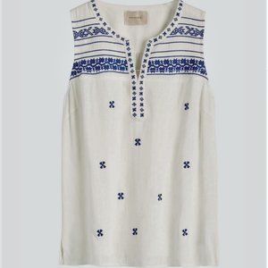 Baileywick Embroidered Linen Top
